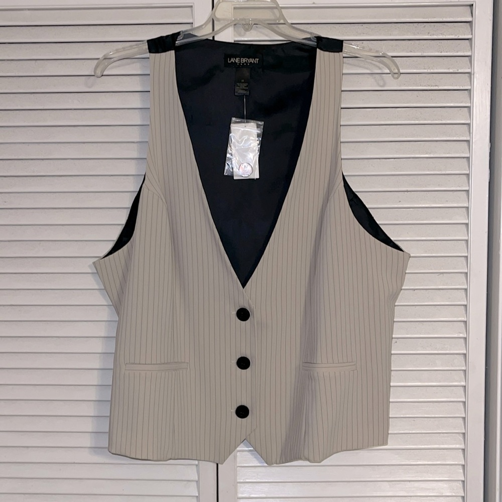 Lane Bryant Pin Stripe Vest
